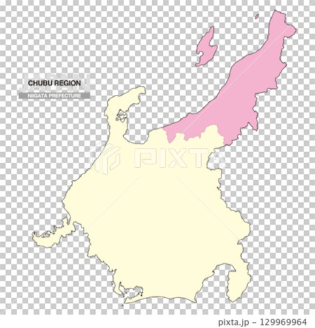 日本地圖中部地區新潟縣無縣界 02 129969964