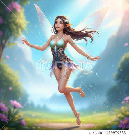 美しい妖精の女の子 美しい妖精の女の子 129970288