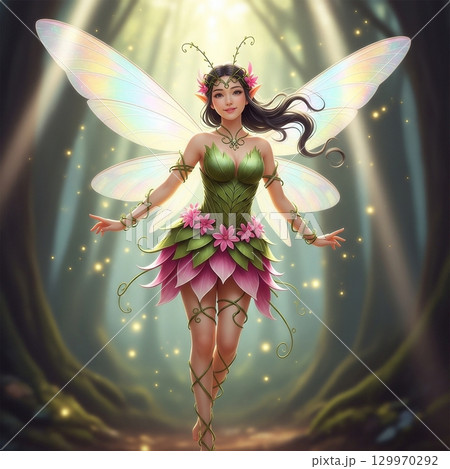 美しい妖精の女の子 129970292