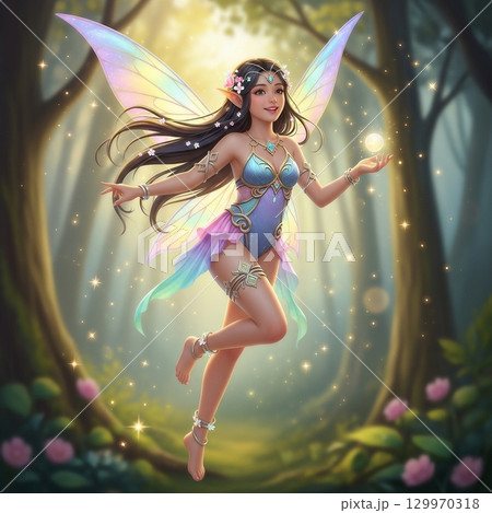 美しい妖精の女の子 美しい妖精の女の子 129970318