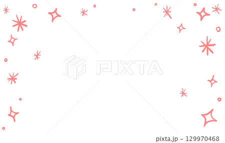 Starry background, night sky stars and sparkle element banner background hand drawing doodle illustration 129970468