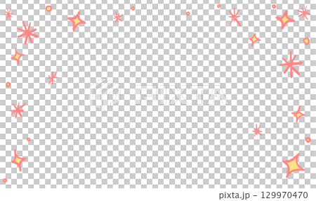 Starry background, night sky stars and sparkle element banner background hand drawing doodle illustration 129970470
