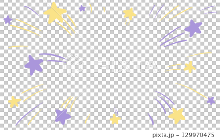 Starry background, night sky stars and sparkle element banner background hand drawing doodle illustration 129970475