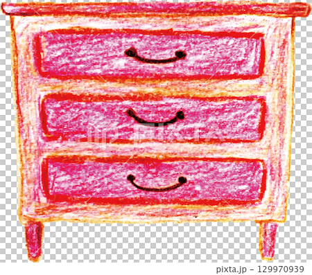 水彩畫木櫃 129970939