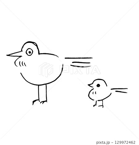 鳥の親子 129972462