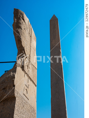 Ancient ruins of Karnak Temple in Luxor, Egypt 129972479