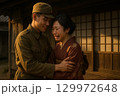 太平洋戦争で一時帰還した兵士と待ちわびた妻 129972648
