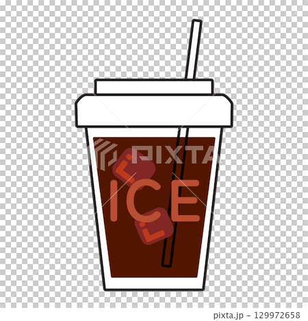 Transparent iced coffee Transparent iced coffee 129972658