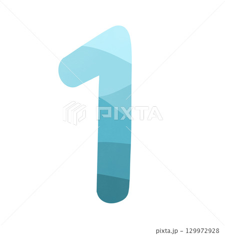 Blue number one 129972928