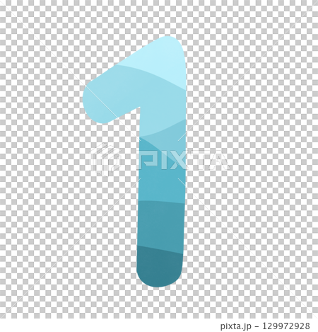 Blue number one 129972928