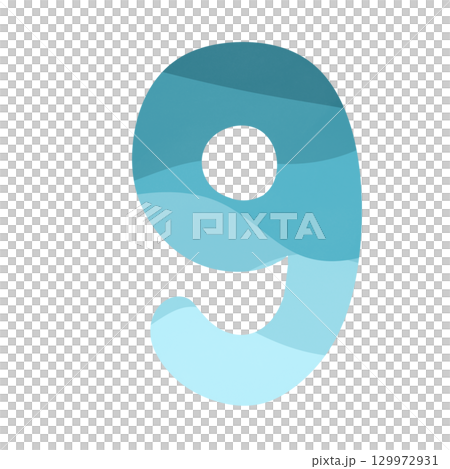 Blue number nine 129972931