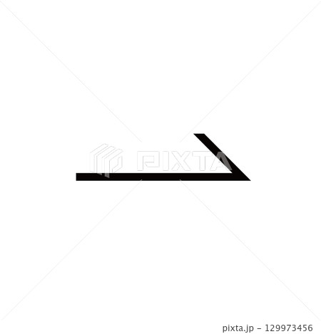 シンプルな矢印のベクターイラスト シンプルな矢印のベクターイラスト 129973456