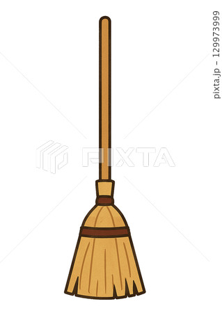 ほうきのイラスト（掃除道具・切り抜き） 129973999