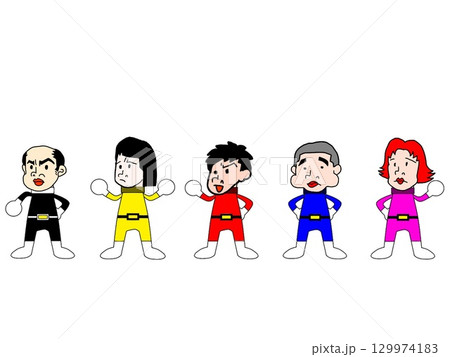 コミカルな戦隊ヒーロー 129974183