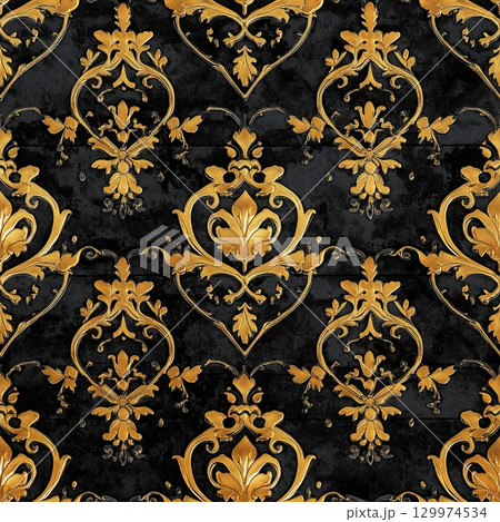The seamless golden pattern The seamless golden pattern 129974534