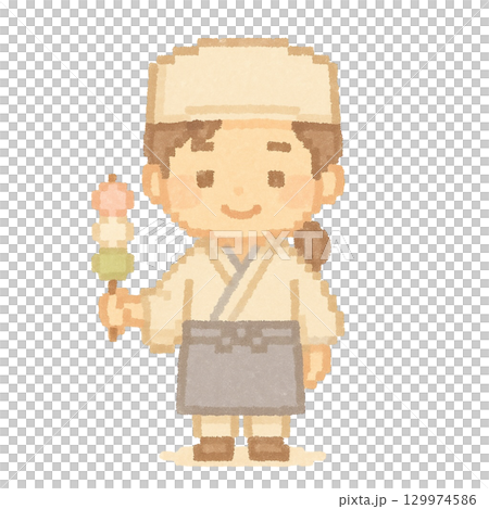 [作品]日式糕點店的插圖 129974586