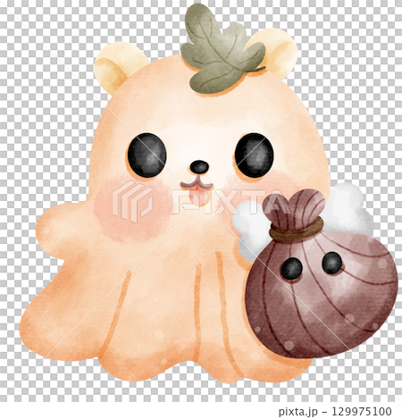 Little Ghost Hamster Cartoon Little Ghost Hamster Cartoon 129975100