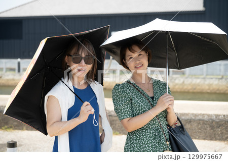 半田運河沿いを散策する女子旅　愛知県半田市 129975667