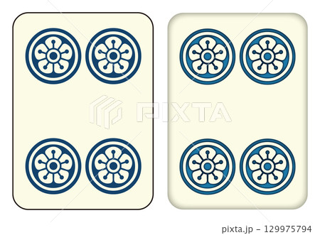 麻雀牌_四筒／スーピン_4 129975794