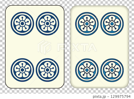 Mahjong tiles_four tubes/supin_4 129975794