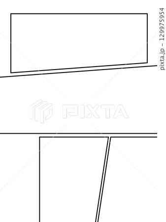 シンプルな漫画のコマ割り 129975954