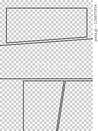 シンプルな漫画のコマ割り 129975954