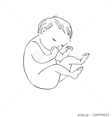眠る赤ちゃん 129976632