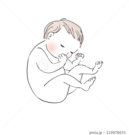 眠る赤ちゃん 129976633