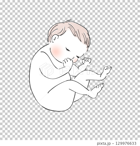 眠る赤ちゃん 129976633