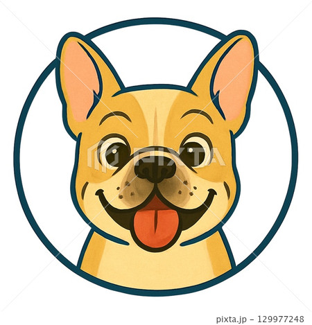 犬アイコン素材　イラスト　Generative AI 129977248