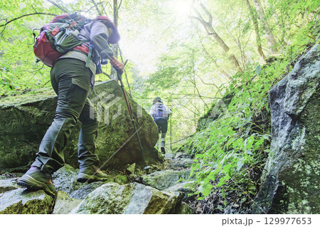 山梨県、西沢渓谷の景色 山梨県、西沢渓谷の景色 129977653