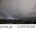大洗磯前神社の海の鳥居と月夜の雲の流れ 129978166
