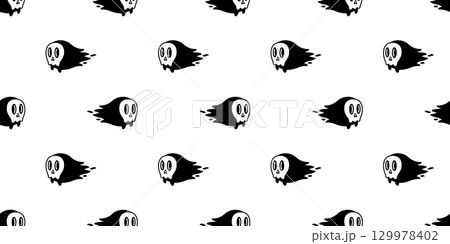 spooky seamless pattern halloween ghost skull vector flying doodle cartoon gift wrapping paper tile background repeat wallpaper scarf isolated evil illustration design spooky seamless pattern halloween ghost skull vector flying doodle cartoon gift wrapping paper tile background repeat wallpaper scarf isolated evil illustration design 129978402