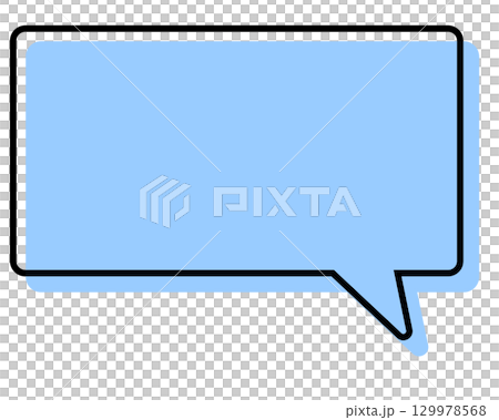 Simple speech bubble with misaligned lines - Rectangle 129978568