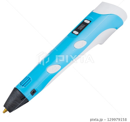 A modern 3D pen for creating three-dimensional figures from plastic. 129979158