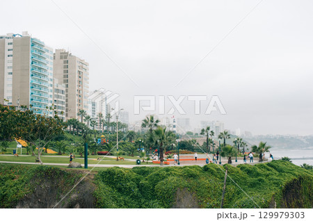 LIMA, PERU - DECEMBER 26,2024 the center, downtown of Lima, Peru. 129979303