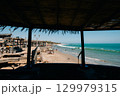 Mancora, Piura - Peru - April 2 2025 main avenue of the town  129979315