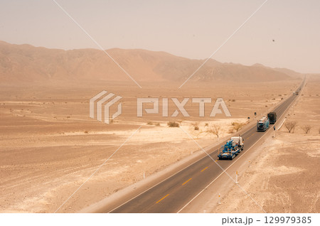 Nasca lines on Pan american highway, Peru - april 2 2025 129979385