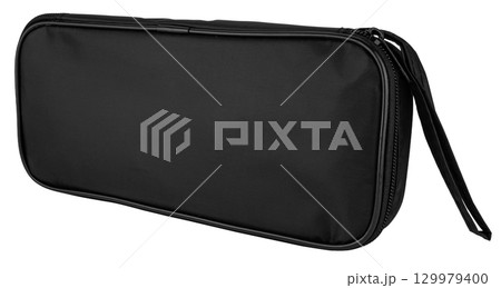 Rag bag, made of durable fabric, for storing tools, valuables, on white background in insulation 129979400
