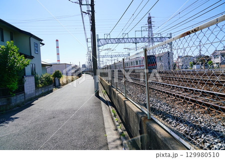 東京メトロ日比谷線直通東武線の線路 129980510