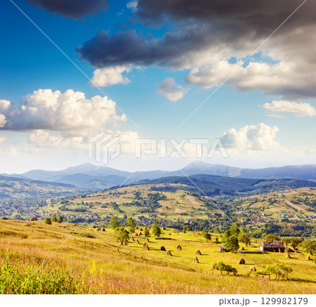 sunny mountain landscape sunny mountain landscape 129982179