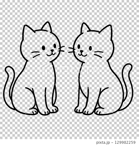 お座り猫 129982259