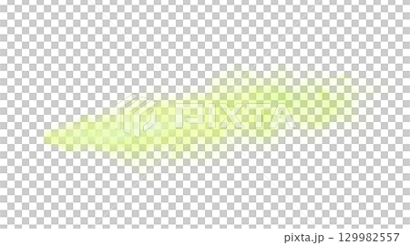 Thick green exhaust smoke cloud trail isolated from aircraft or vehicle with combustion engine 129982557