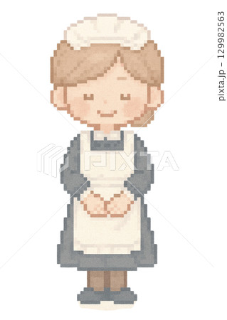 【仕事】メイドさんのイラスト 129982563