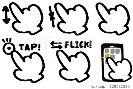スマホ操作 129982839