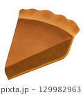 カットされたパンプキンパイ 129982963