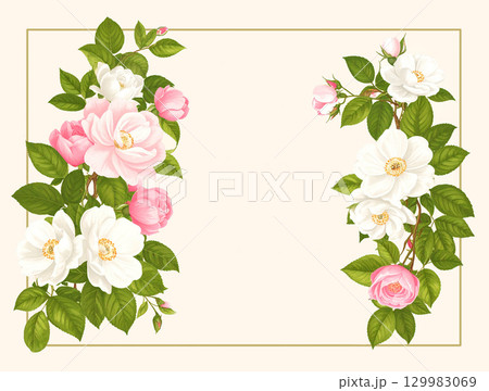 綺麗な花の絵葉書カード 129983069