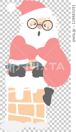 merry christmas and happy new year with cute santa claus character set, flat jpg illustration cartoon character costume design merry christmas and happy new year with cute santa claus character set, flat jpg illustration cartoon character costume design 129983291
