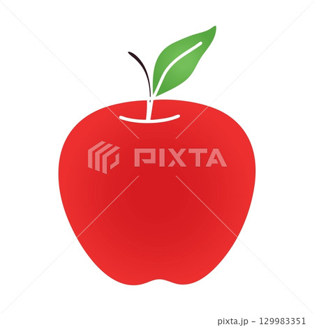 Modern Flat Style Apple Vector Illustration on White Background Modern Flat Style Apple Vector Illustration on White Background 129983351