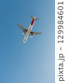 A twin-engine passenger plane descends before landing at an airport. 129984601